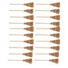 20pcs Mini Witch Broom White Rope Decoration DIY Mini Witch Miniature Witch Broom for Halloween