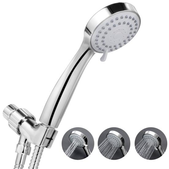 High-Pressure Filtered Shower Head Handheld 3 Spray Modes Pinhole Water Outlet Flexible Shower Head for G1/2 Thread Interface Home