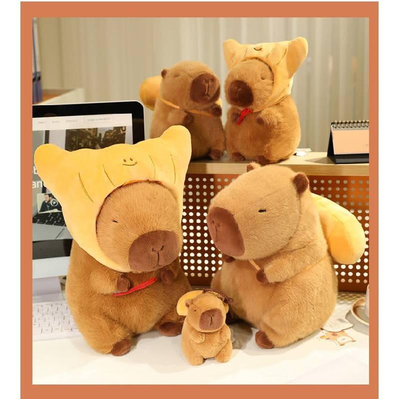 Croissant Capybara Bread Plush Toy Cartoon Animal Stuffed Doll Gift Decoration