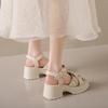 Fashion Women's Round Open-Sole Sandals, Sexy Outerwear, Fashionable, Solid, 2024 New Summer Collection
