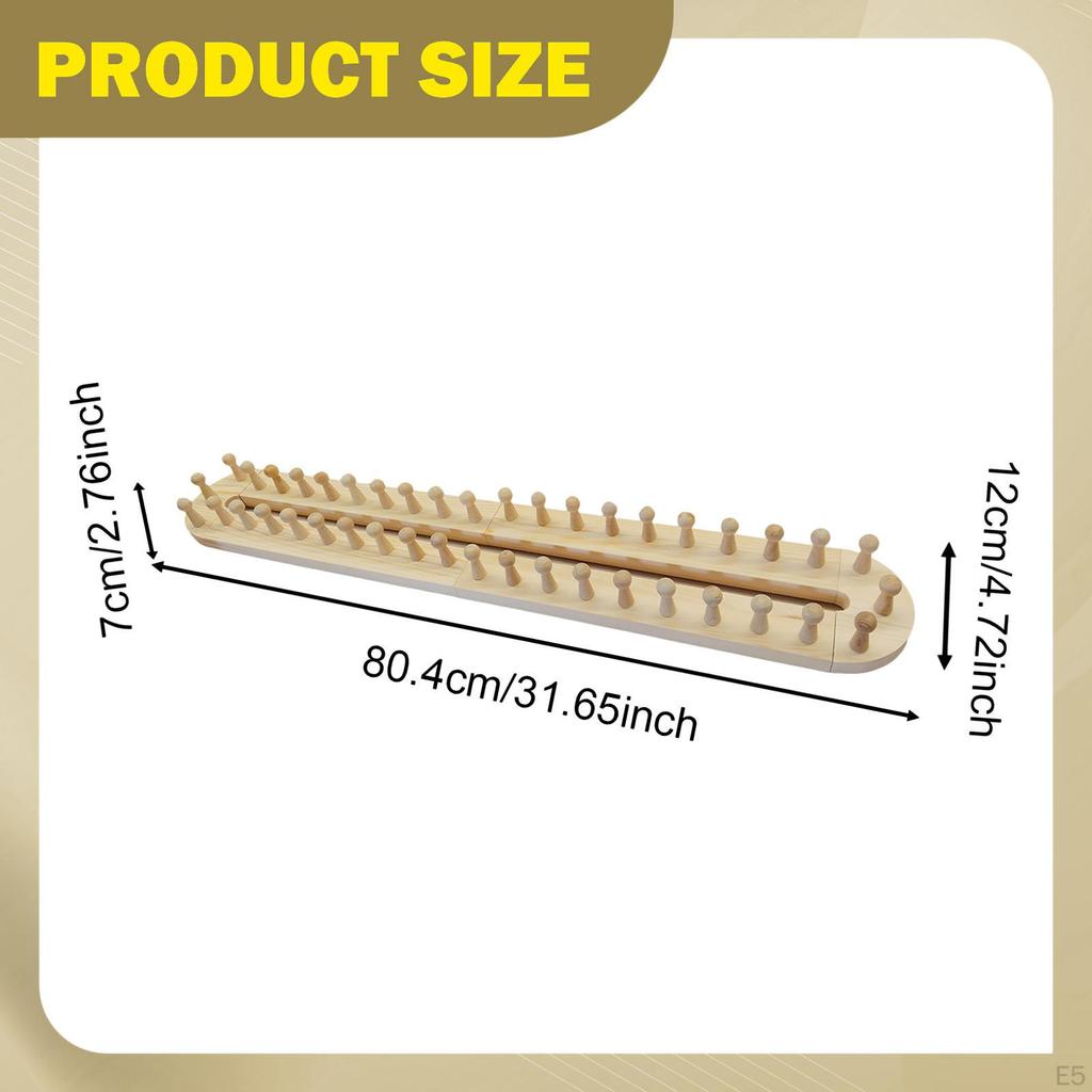 Blanket Loom for Chunky Yarn Hand Knitting Wooden Solid Wood DIY Throw Blankets Scarves