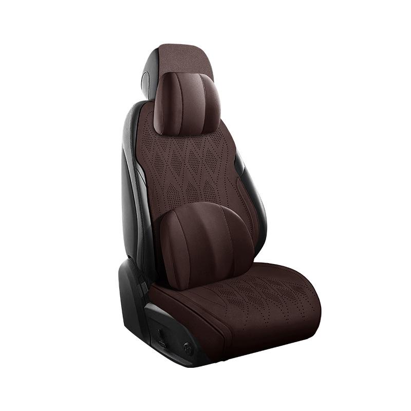 Geely Borui New Energy Four Seasons Ultra-thin Suede Saddle Car Seat Cushion Set