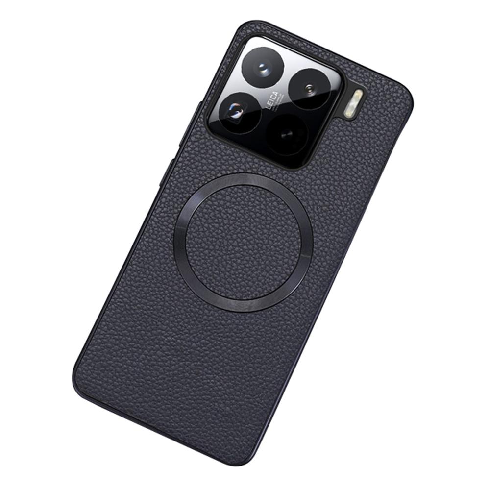 Carcasă pentru Xiaomi 15 compatibilă cu husa de telefon MagSafe Litchi Texture PU Leather+TPU