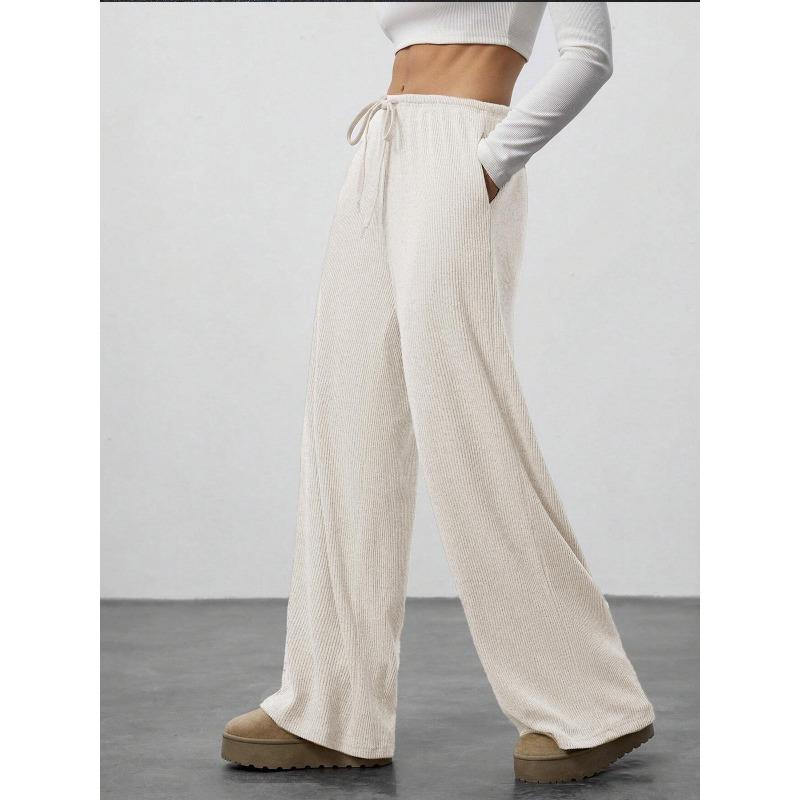 JKASHDK Women's Fashion Casual Solid Color Print High Waist Trousers Pants & Capris