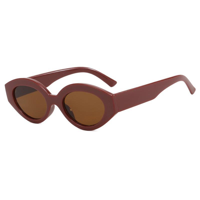 Small Frame Oval Sunglasses Women Men Simple Fashion Cat Eye Sun Glasses Camping Driving Shopping Shade Glasses