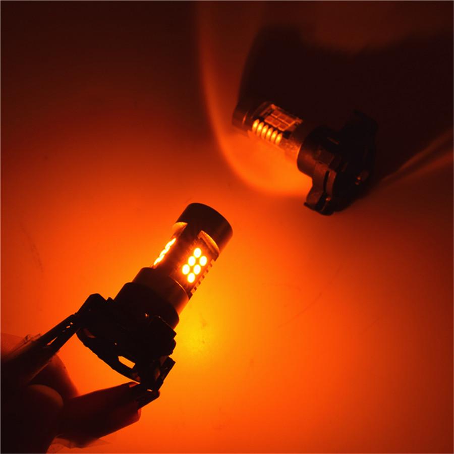 PY24W Amber Yellow Error Free 21SMD LED Bulbs For BMW Front Turn Signal Lights