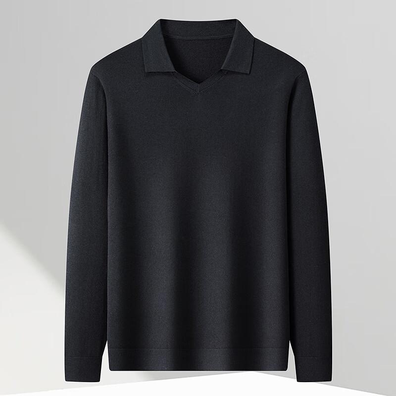 FAPAI Men's Cashmere Lambswool Blend Polo Neck Sweater