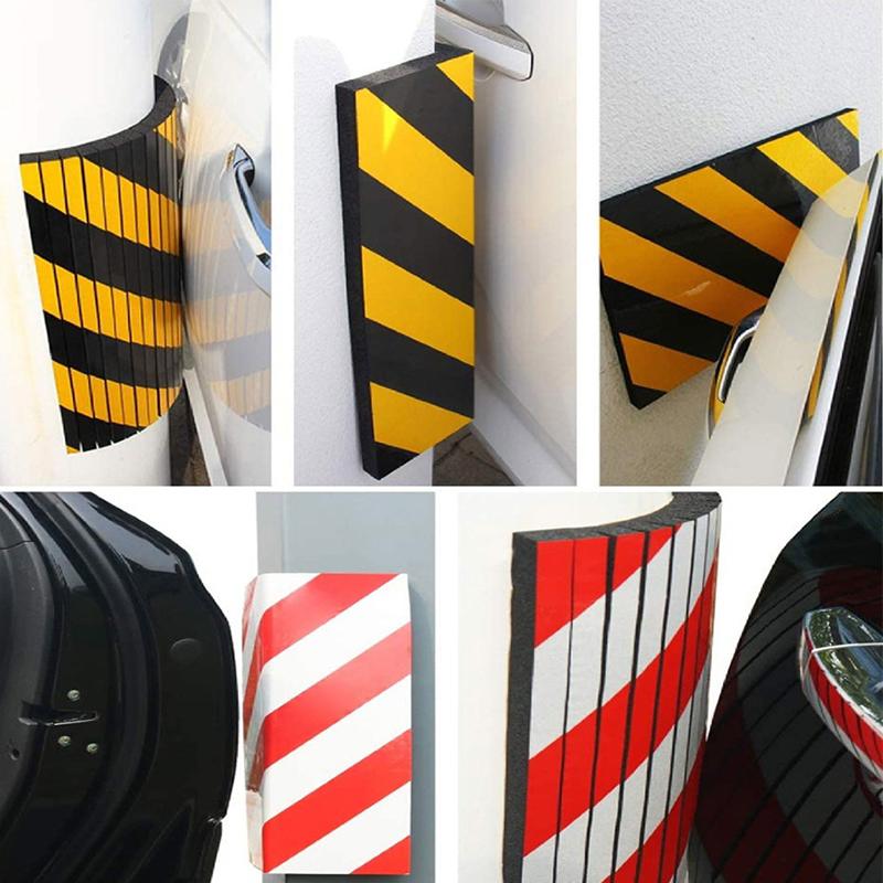 EVA Foam Car Anti-Collision Guard Self-Adhesive Reflective Corner Protector for Garage Wall Door Edge Parking Protection