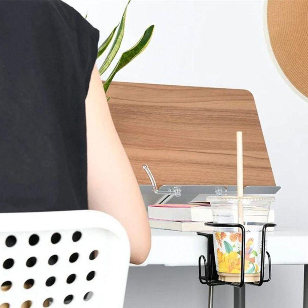 Anti Spill Clip on Table Cup Holder Horizontal Vertical Mount Desk Drinks Bracket  Home