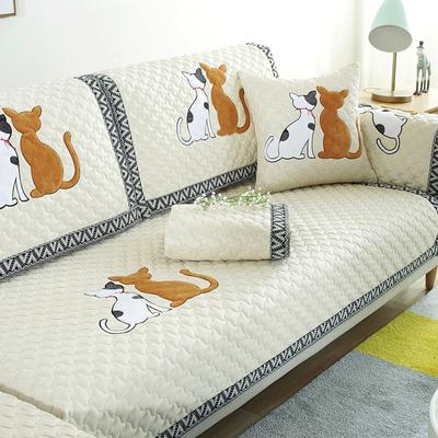 Cartoon Cat Fabric Anti Slip Winter Simplicity Modern Four Seasons Universal Full Package Sofa Cushion Cover