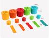 Montessori Color Sorting Cup Shape Color Matching Toys Wooden Sticks Classification Bucket Early Education For Age 3+ Fine Motor