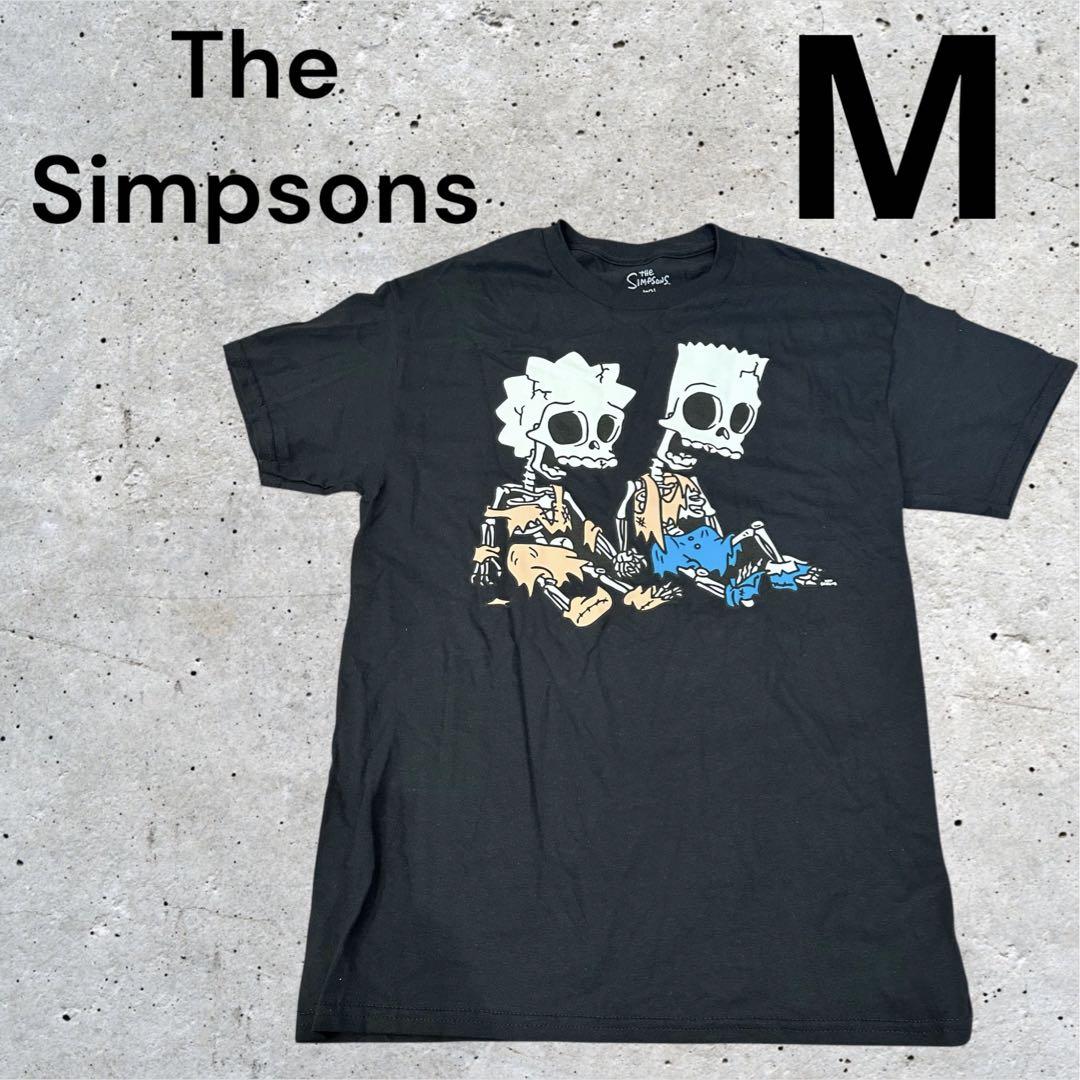 

[USED] The Simpsons Halloween Skull T-Shirt, Size M, Black