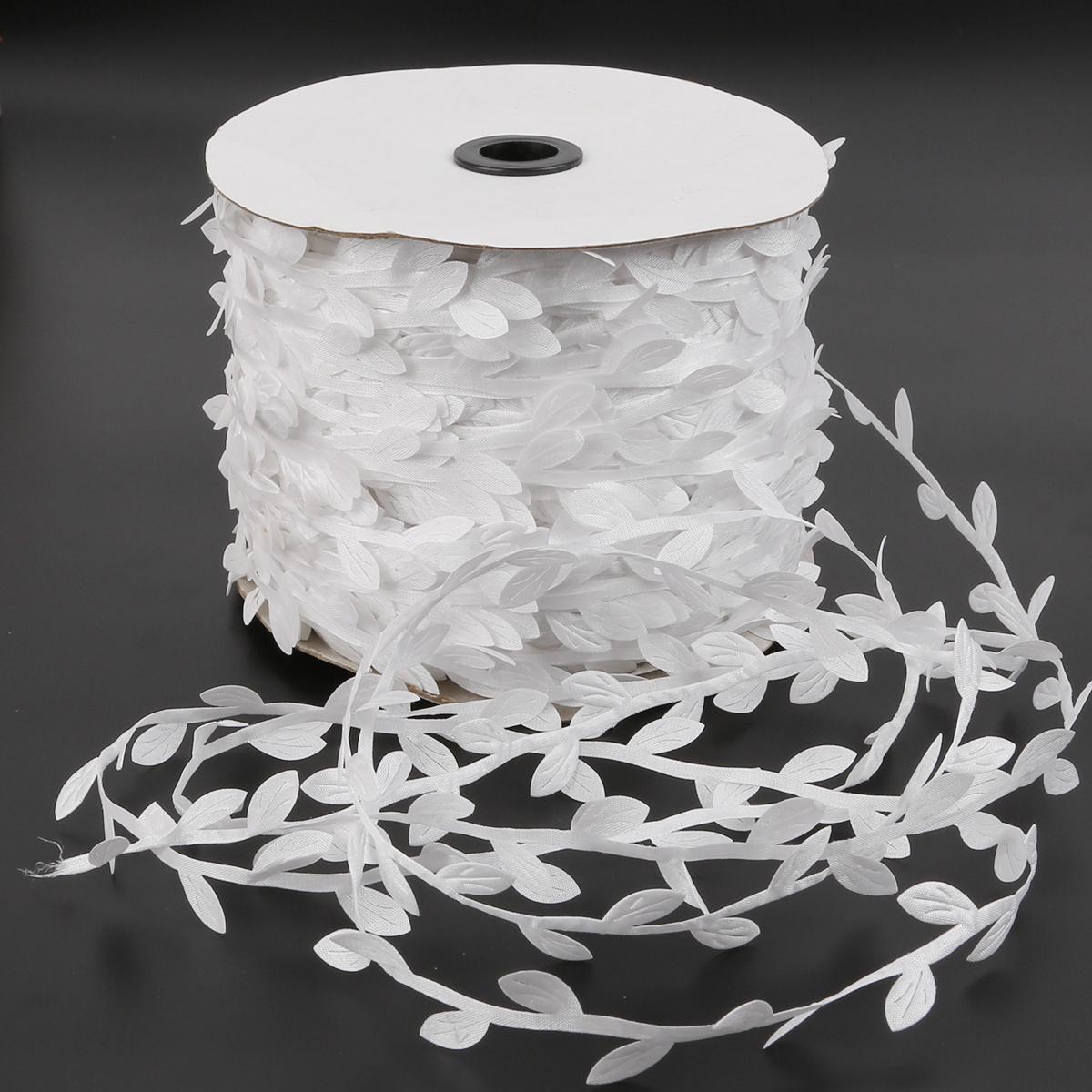 

10 м красочные искусственные листья лента плетение веревка домашнее свадебное украшение подарочная упаковка красный