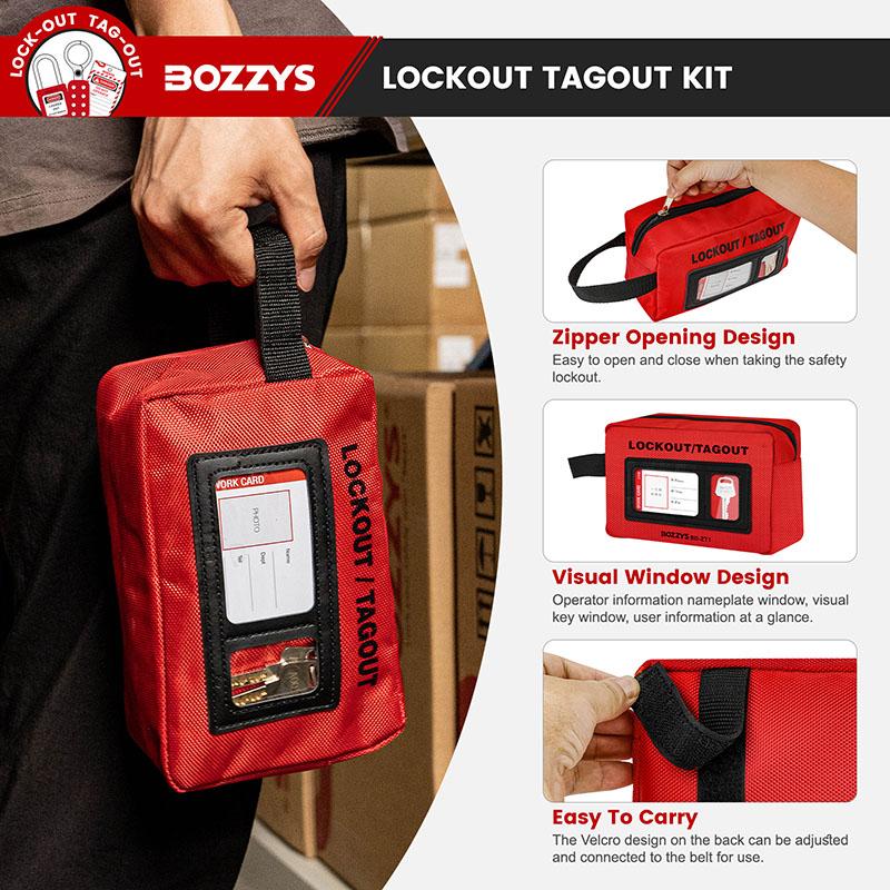 BOZZYS Electrical Lockout Kit Loto Locks Safety Device 27 Pack Suitable to Overhaul of Lockout-tagout Equipment