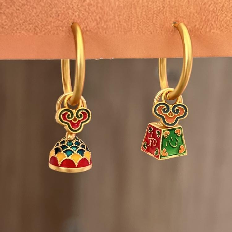 Multipurpose Drop Oil Ear Clip Stylish Ear Cuff for Distinctive Female New Chinese-style Ear Buckles Party Ornaments