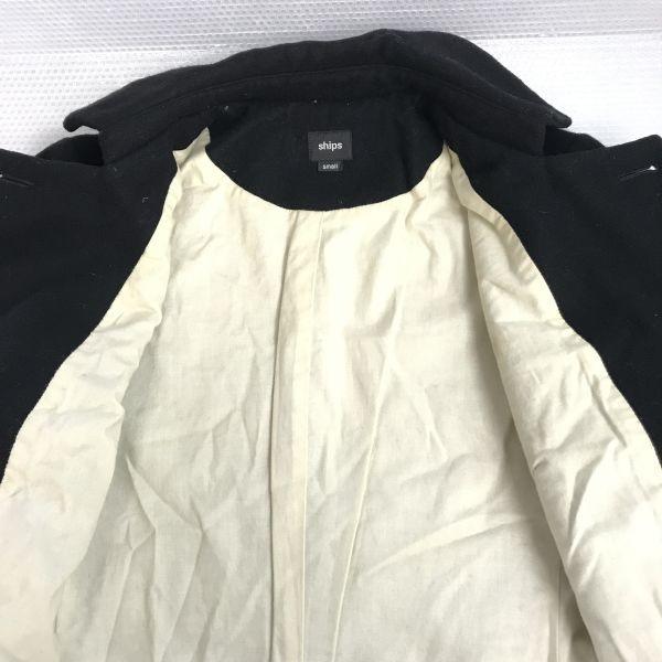 SHIPS Japan Made Wool Short P Coat Black Size S Ladies Outerwear(USED)