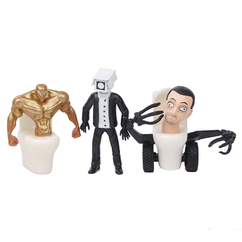 Skibidi Toilet Figur PVC Anime Charakter Modell Sammelspielzeug für Schreibtischdekoration