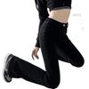 Women's 2025 High-Waisted Micro-Flare Jeans, Hong Kong Style, Petite Chic, Floor-Length, Autumn Collection.