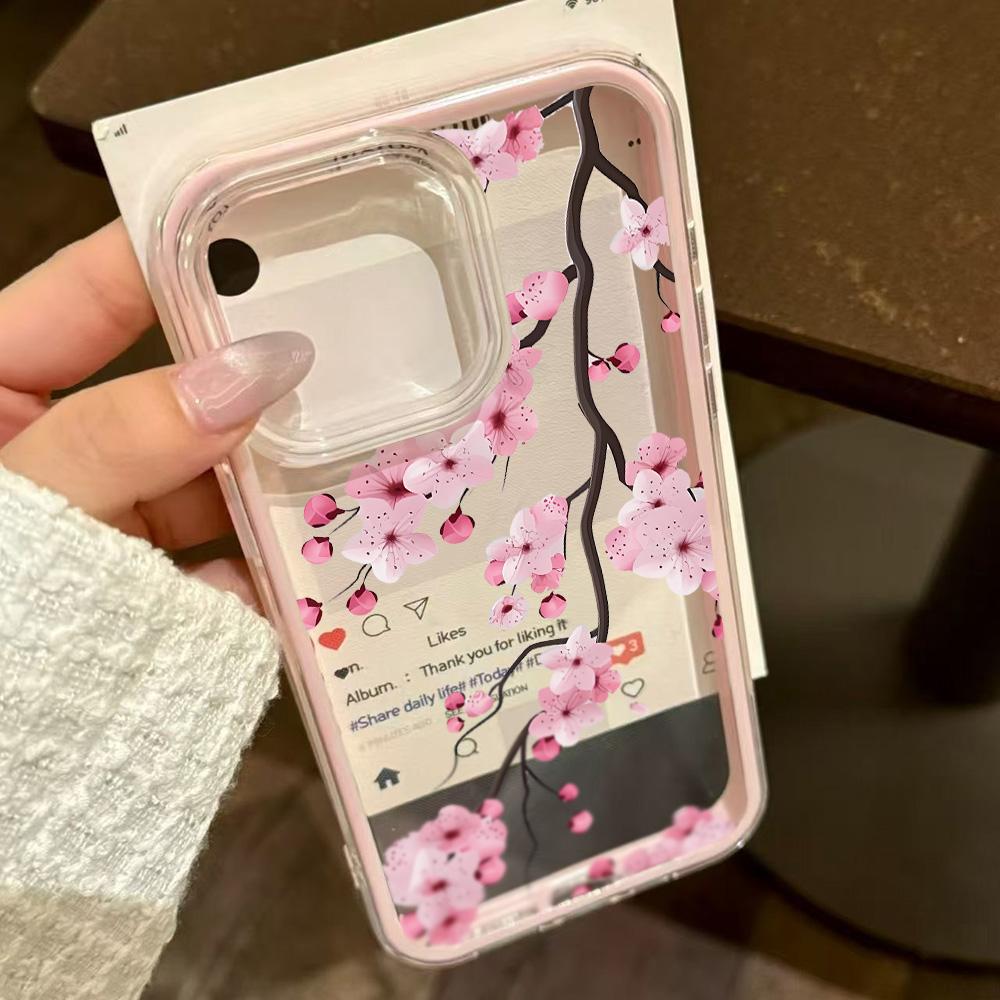 2 in 1 Candy Color Phone Case For iPhone 11 16 17 Pro Max 13 15 14 12 17 Air 17promax Soft TPU Transparent Flower Funda Cover