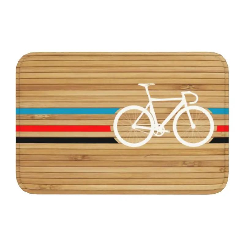 Personalized Bicycle Bike Riders Doormat Mat Anti-Slip Bicycling Cyclist MTB Mountain Biking Kitchen Bath Toilet Rug Carpet