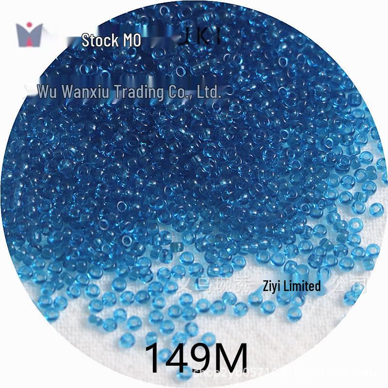 1.5mm Transparent Miyuki Glass Seed Beads for DIY Hairpins, Embroidery, and Bracelet Crafting.