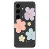 For Samsung Galaxy S25 FE Case Four Color Flowers Pattern Printing Straight Edge TPU Phone Back Cover