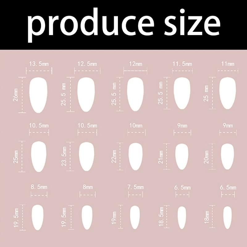 30 pezzi di unghie finte a mandorla, unghie finte francesi, unghie finte acriliche, colla per unghie artificiali per donne e ragazze