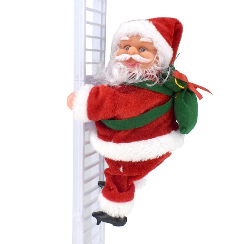 Elektrische Kletterleiter Weihnachtsmann mit Perlen - Grenzüberschreitende Weihnachtsdekoration und Kindergeschenk für Einkaufszentren