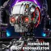 MOC Mechanical Skull Endoskeleton Building Blocks Terminator Robot Head Model Bricks Toys Kit Lighting Power Function Gifts