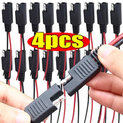 Car Extension Cable SAE Quick Connector Extension Cable Solar Panel Cable Wire Power Connector Disconnect Plug 4/2/1pcs