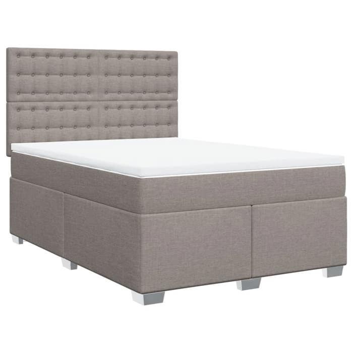 VidaXL Slatted Bed Base and Mattress Dark Green 140x190cm Velvet 3290915