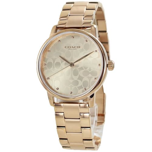 

Coach Women s Stainless Steel Watch with Bracelet and Strap, Gold, 14503407