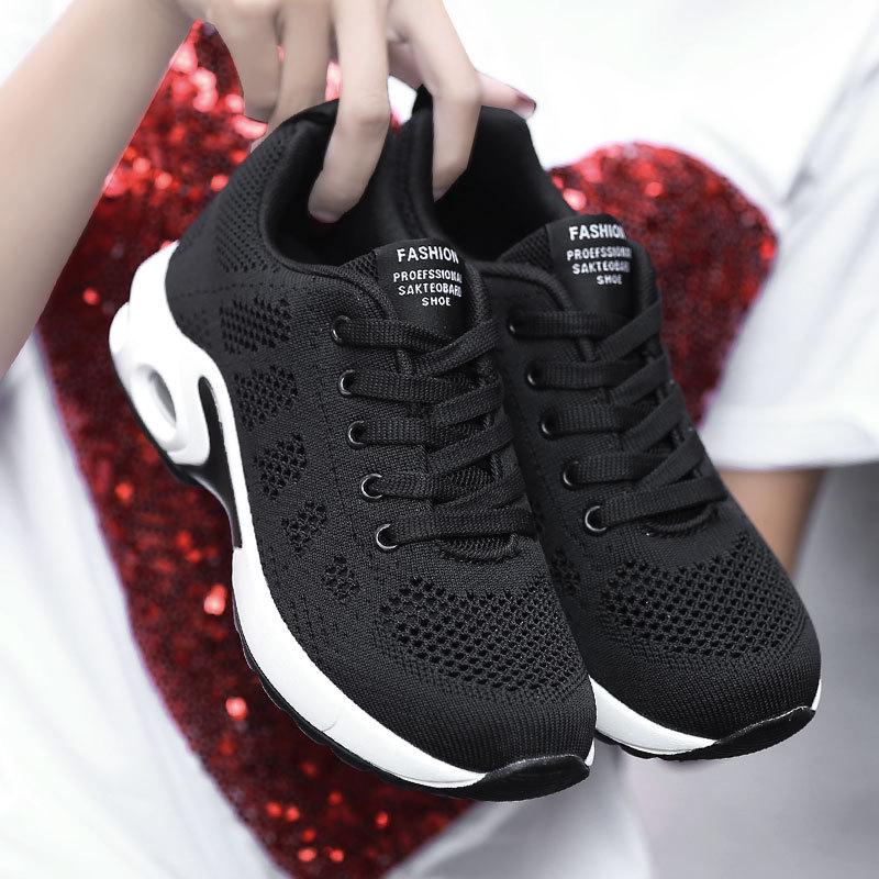 2020 Damen Frühjahr Flyknit Mesh Sneaker - Stylische, Atmungsaktive Sportschuhe mit Luftpolster für Studenten