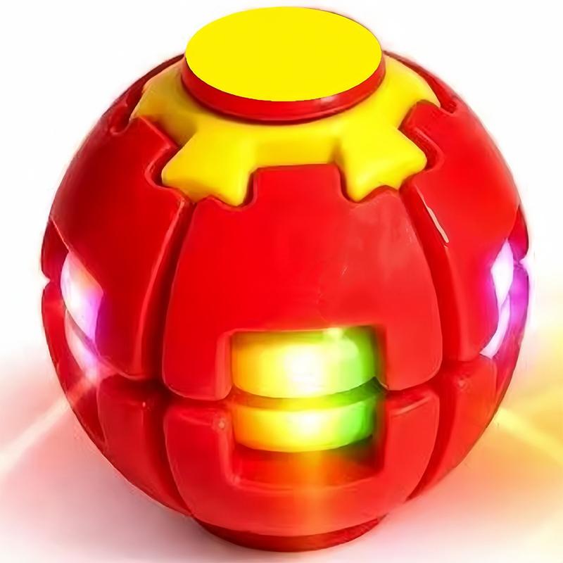 Led Magic Press To Spin Stress Relief Fidget Balls Autism Adhd Focus Quiet Cool Gadgets Unique Gifts For Kids & Adults