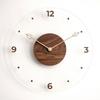 Solid Wood Hanging Clock Transparent Scale Clock Durable Digital Wall Watch  Home Decoration