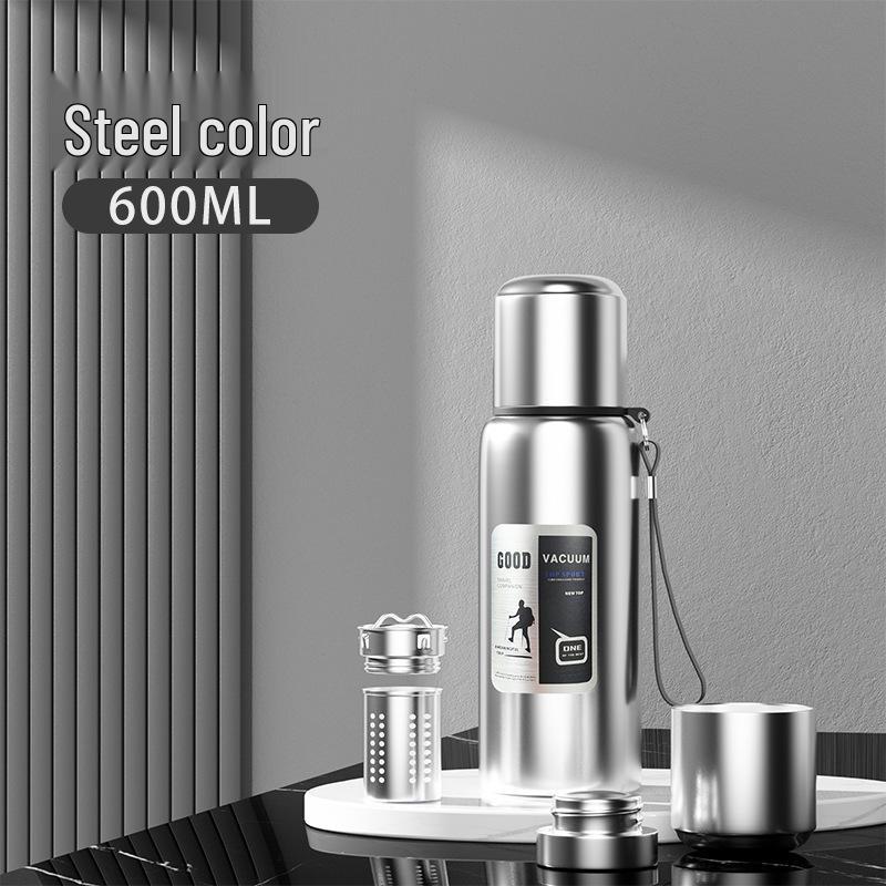 Drop-Resistant 316 Stainless Steel Travel Thermos Pot for Men - Portable, Large Capacity Outdoor Water Cup
