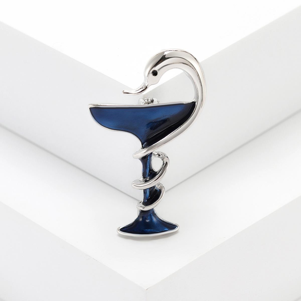 

Модная булавка в виде животного, креативная брошь в виде бокала для вина с росписью маслом из сплава, корсаж для одежды высокого класса