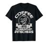Coffee and Doberman Pinscher Coffee Drinking Dog Owner Lover T-Shirt