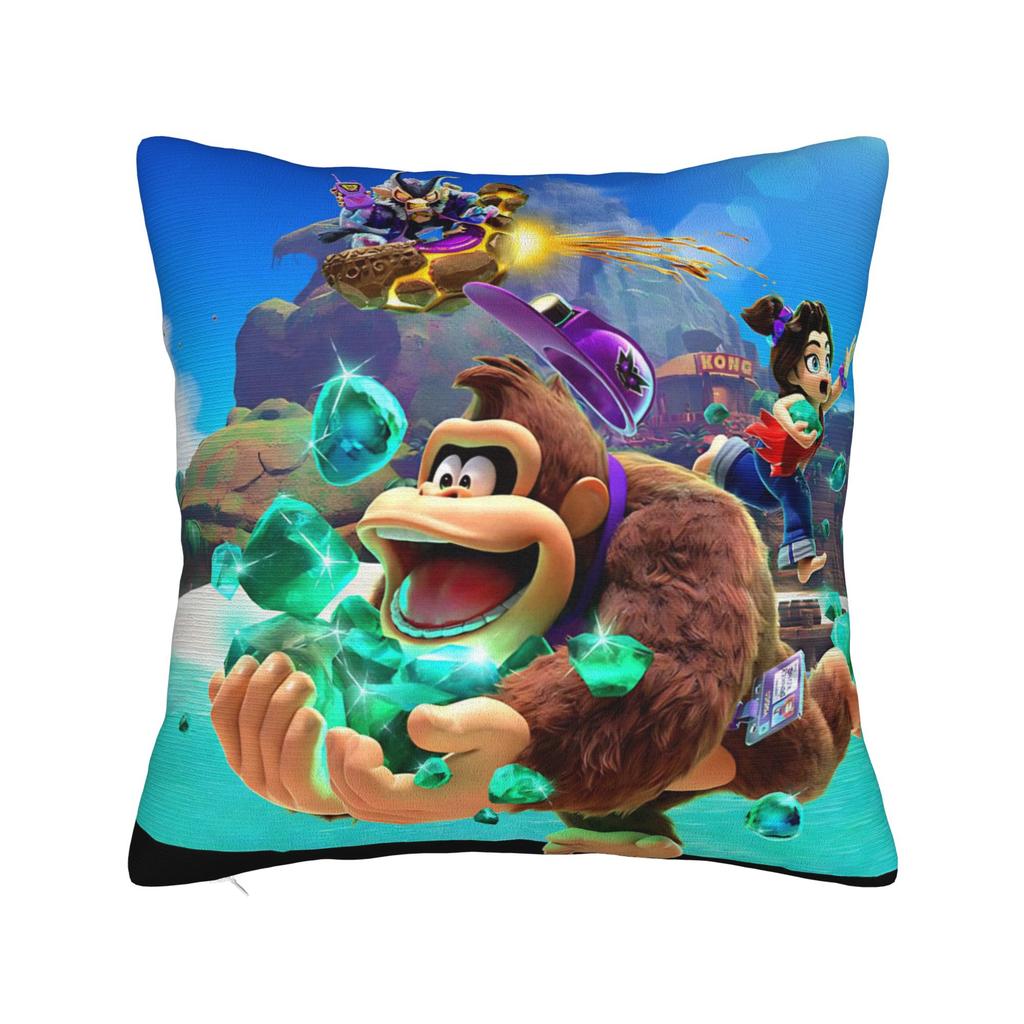 Decorative Pillowcases Donkey Kongs Bananza Games Merch Home  Throw Pillow Case Cover Drop Shipping Multiple Sizes