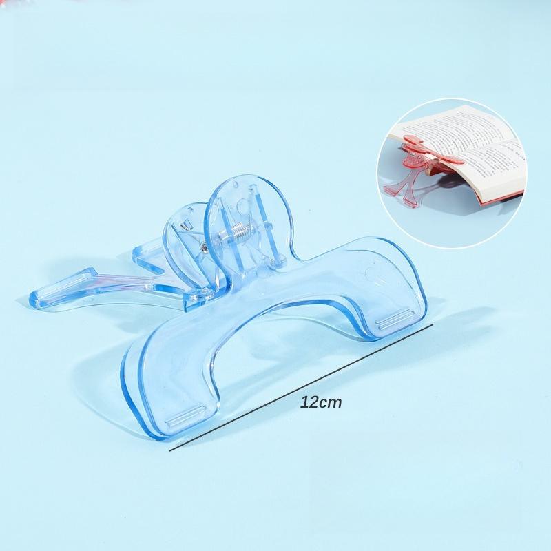 Transparent Plastic Book Holder with Holder for Reading Assistance, Fixed Documents, Bookmarks, Stationery, Learning Supplies