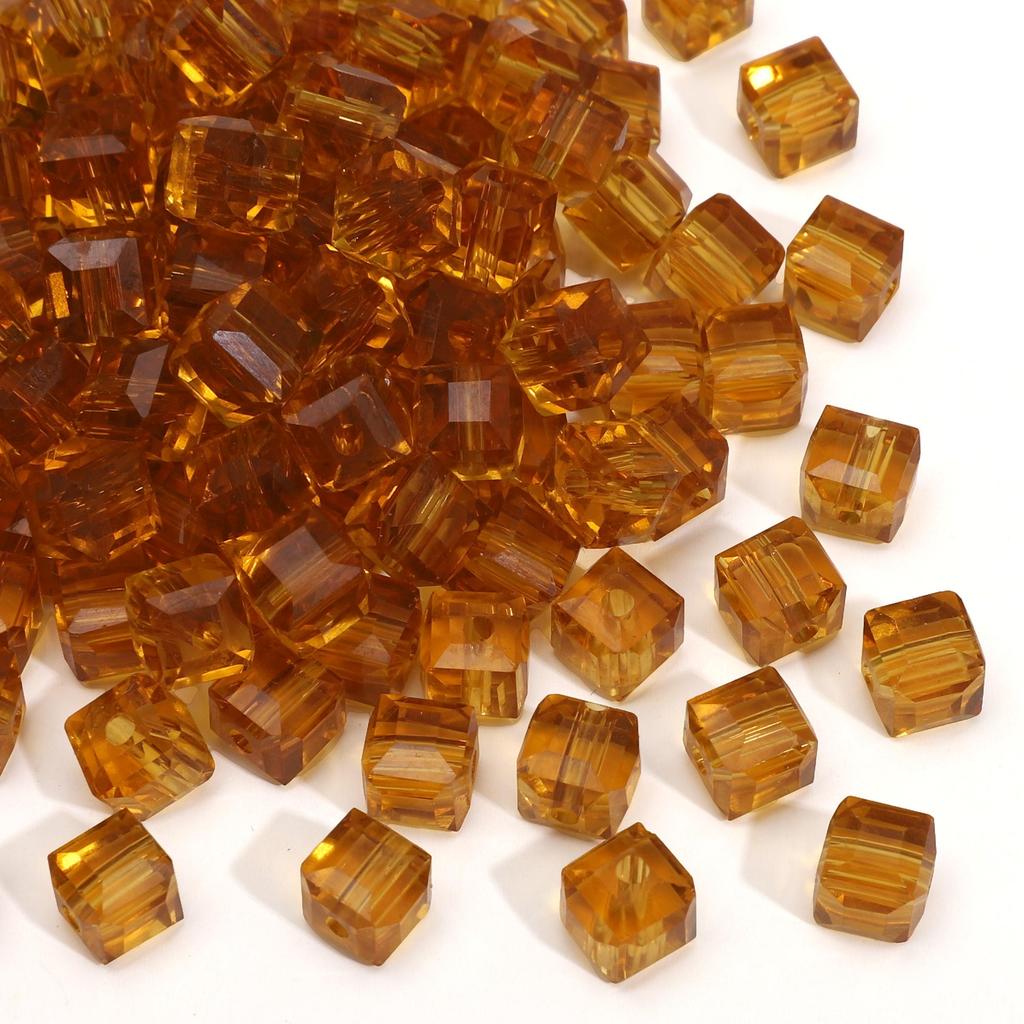 10-20Pcs Glass Crystal Transparent Three-dimensional Square Beads for Jewelry Making DIY Bracelet Necklace