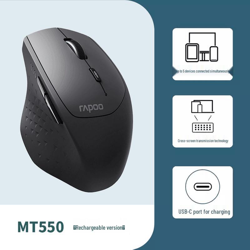 Rapoo MT550 Multi-mode Wireless Ergonomic Mouse