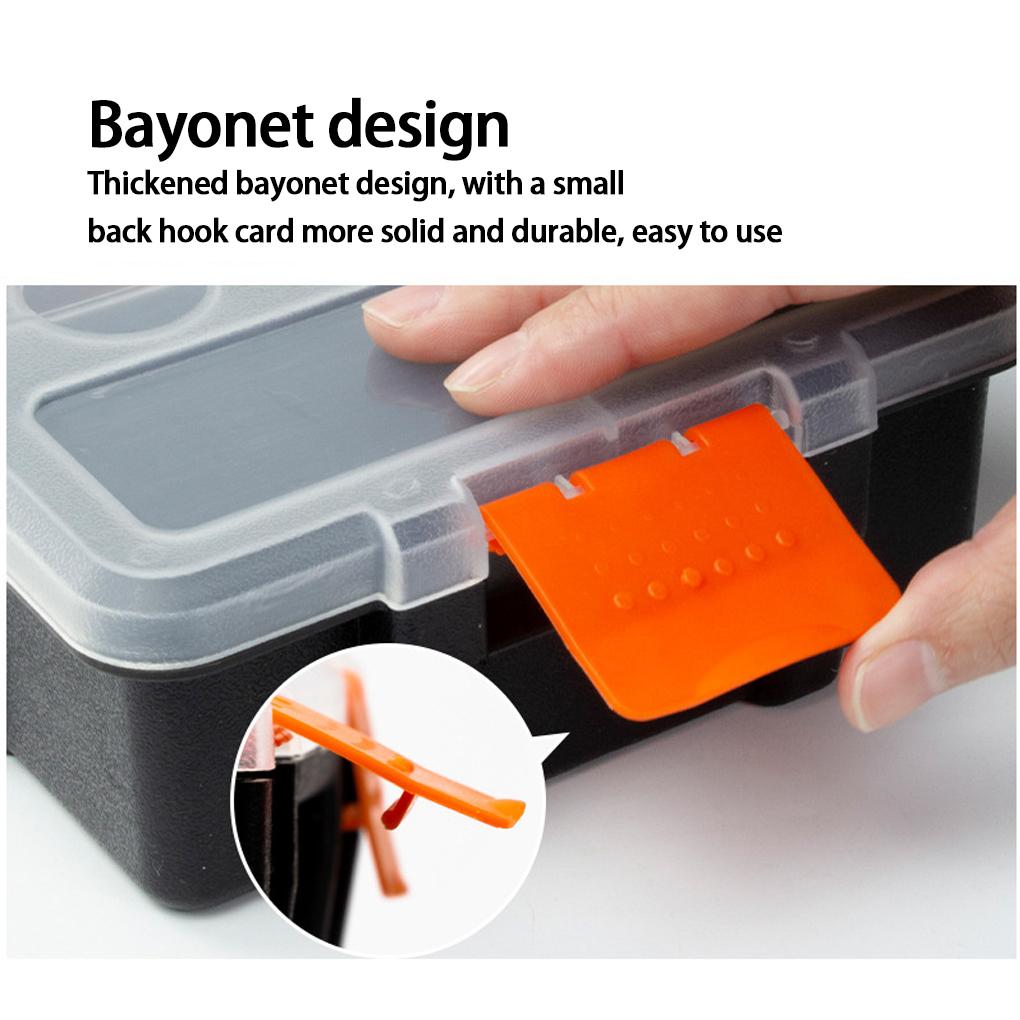 Portable Screw Box Organiser With Adjustable Dividers For Tools Screw Organiser Storage Box Nails