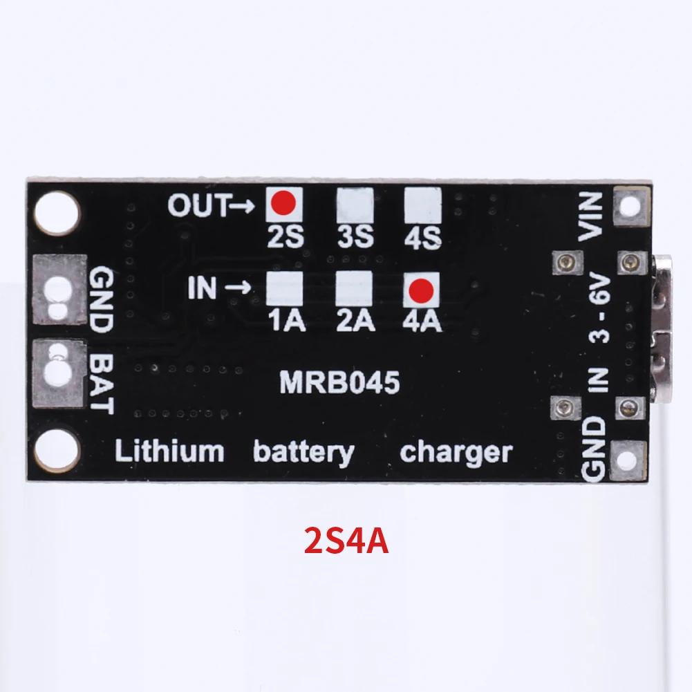 18650 Lithium Battery 2S 3S 4S Type-C To 8.4V 12.6V 16.8V Charging Boost Module Step-Up Boost LiPo Polymer Li-Ion Charger 1/2/4A