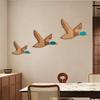 3 Pcs Wooden Duck Hunting Wall Decor Vintage Flying Ducks Wall Art Rustic Farmhouse Hanging Sign for Entryway Nursery Living Room Decor