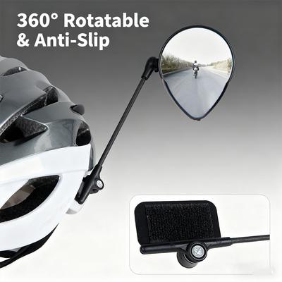 Helmet Rearview Mirror Cycling Safety Accessory Bicycle Mini Convex Reflective Mirror Mountain Bike Road Bike Universal Mirrors