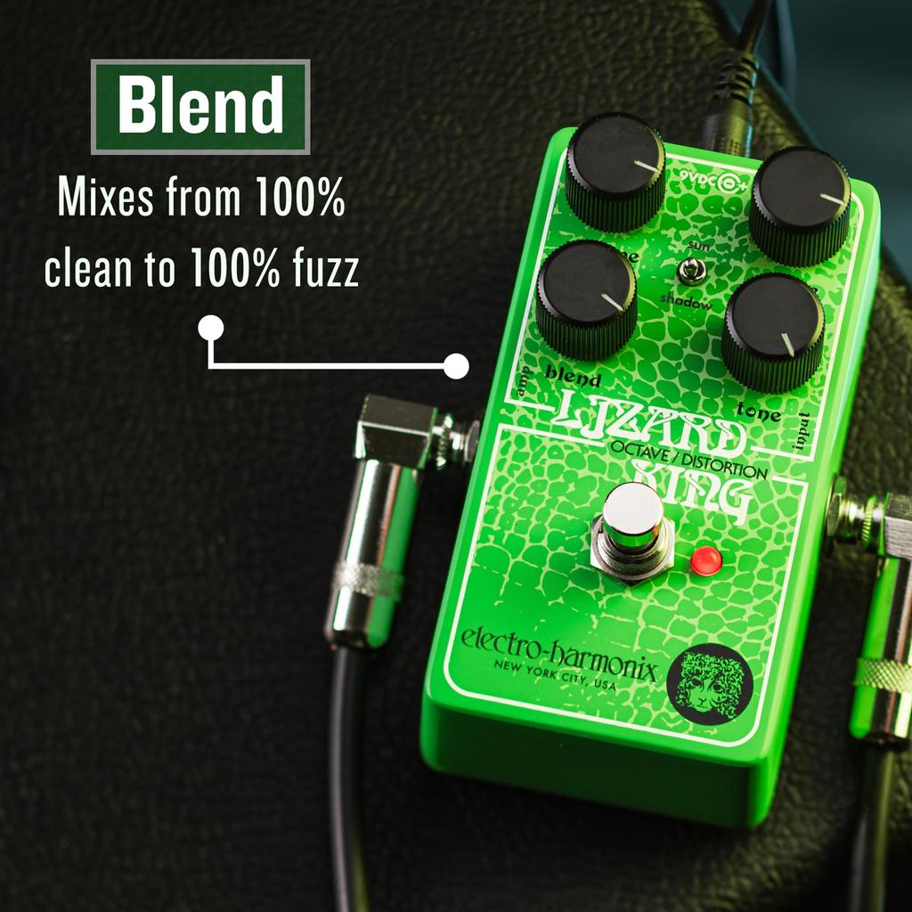 Electro-Harmonix Lizard King Octave Fuzz Bass Effects Pedal