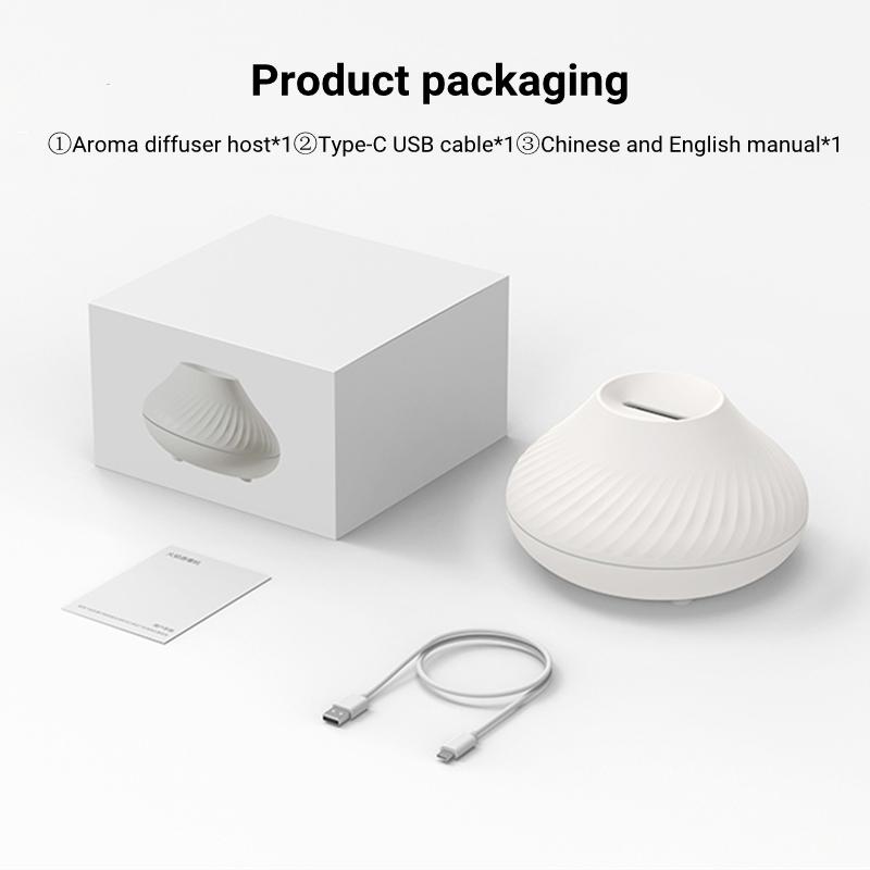 Aromaterapeutický difuzér Volcano Usb elektrický ultrazvukový zvlhčovač vzduchu se studenou mlhou s difuzérem esenciálního oleje se 7 barvami plamene