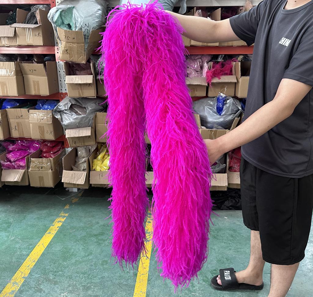 DIY Blau Natürliche Straußenfedern Boa Schal 1-20 Lagen Flauschige Federn Band Schal für Hochzeit Weihnachten Schal Röcke Nähzubehör