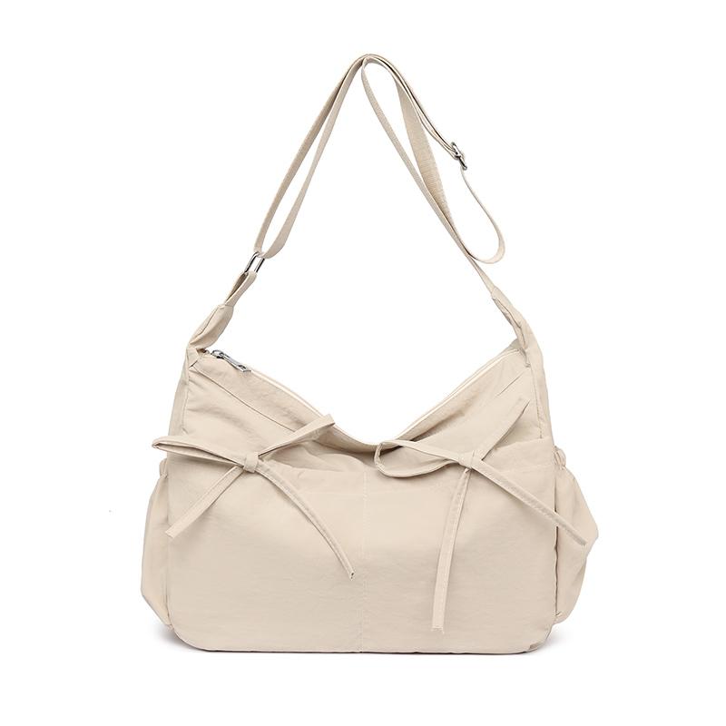 

Упрощенная нейлоновая сумка-узел под мышкой для поездок на работу, женская сумка через плечо, большая вместимость, модная сумка-тоут белый